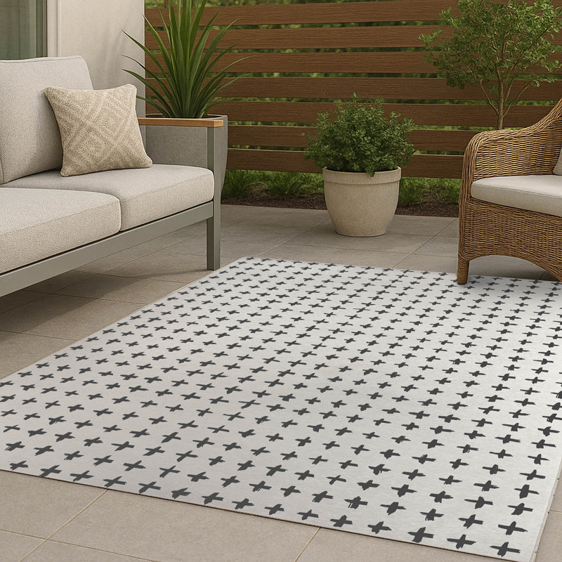 Tapis d'extérieur antidérapant Check, Rectangulaire 2 pi x 3 pi