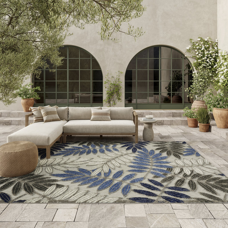 Eaglin Floral Indoor/Outdoor Area Rug, Rectangle 7'10" x 10'6"
