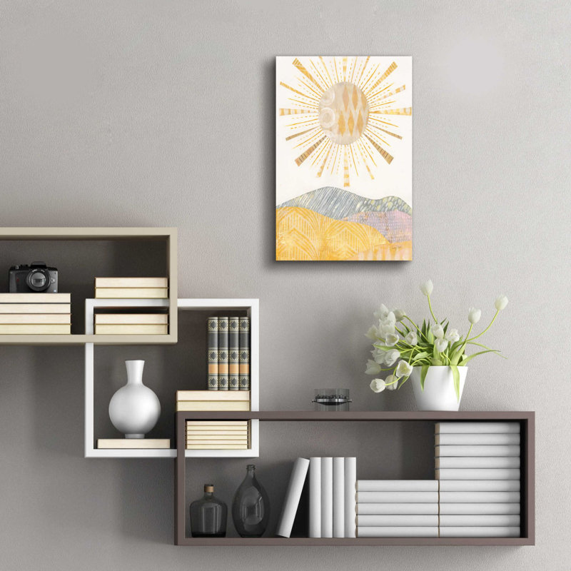 «Boho Sunshine II» par Courtney Prahl, art mural en verre acrylique, H 24 po x l 16 po x P 0,2 po