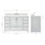 Meuble-lavabo simple avec plateau Abita 55-93359456