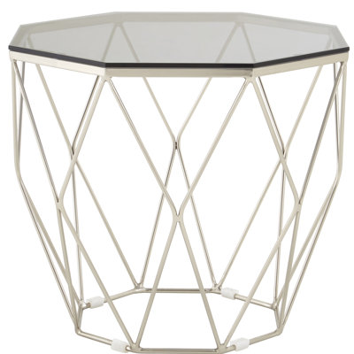 Fultz Glass Top Frame End Table