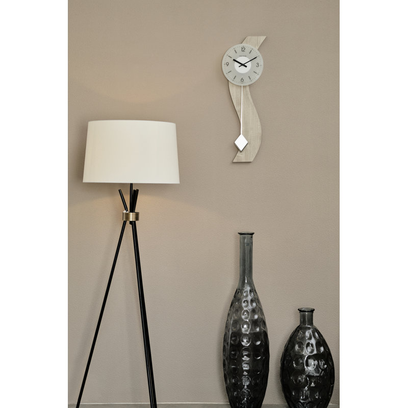 Wood Wall Clock, Pearl Beige