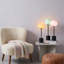 18" Artistic Glass Table Lamp with Hand-Blown Globe Shade, Soft Glam, Modern Accent Lighting for Bedroom, Living Room & Apartment Decor-883216785
