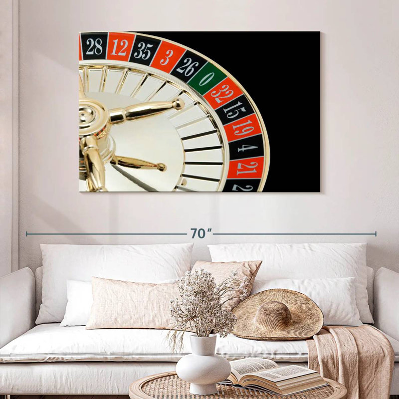 Senne Golden Casino Roulette, 32" H x 48" W