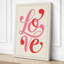 Love in Script Typography 1 Piece Wrapped Canvas Wall Art-840429522-840429525