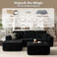 Canapé modulaire en forme de L avec repose-pieds 106 po 106 po-1243099691-1243099696