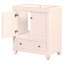 Meuble-lavabo 30 po avec lavabo, armoire avec portes et tiroir, cadre solide et panneau de fibres à densité moyenne, blanc