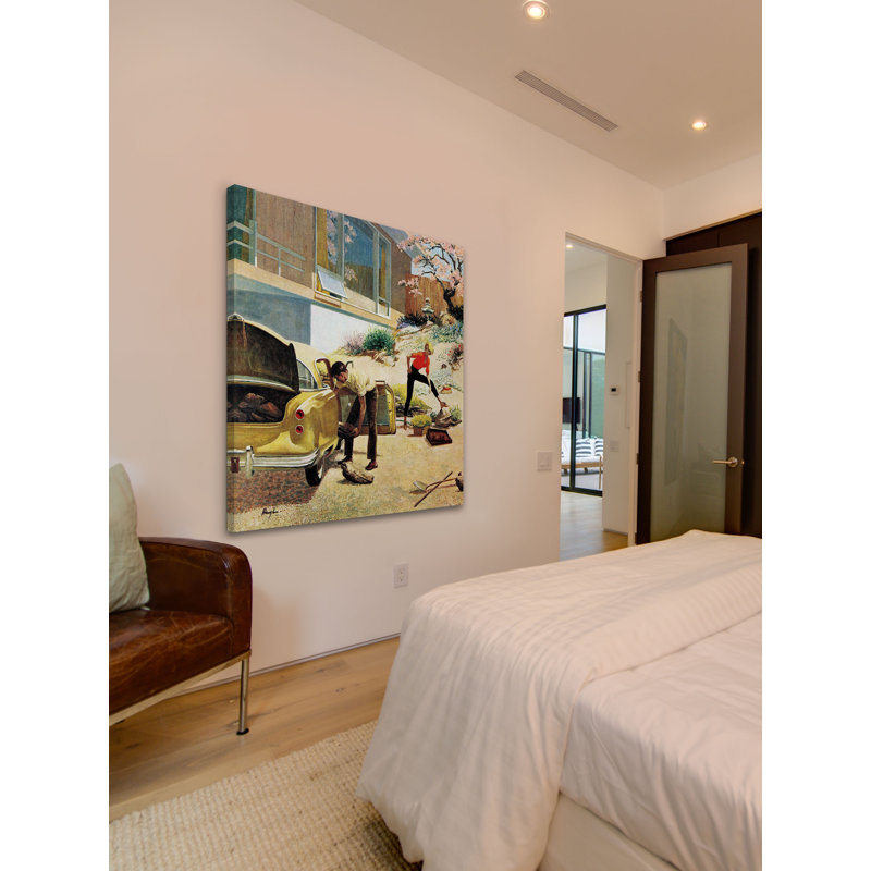 "rock jardin" par george hughes, reproduction d’art sur toile tendue, H 48 po x l 48 po