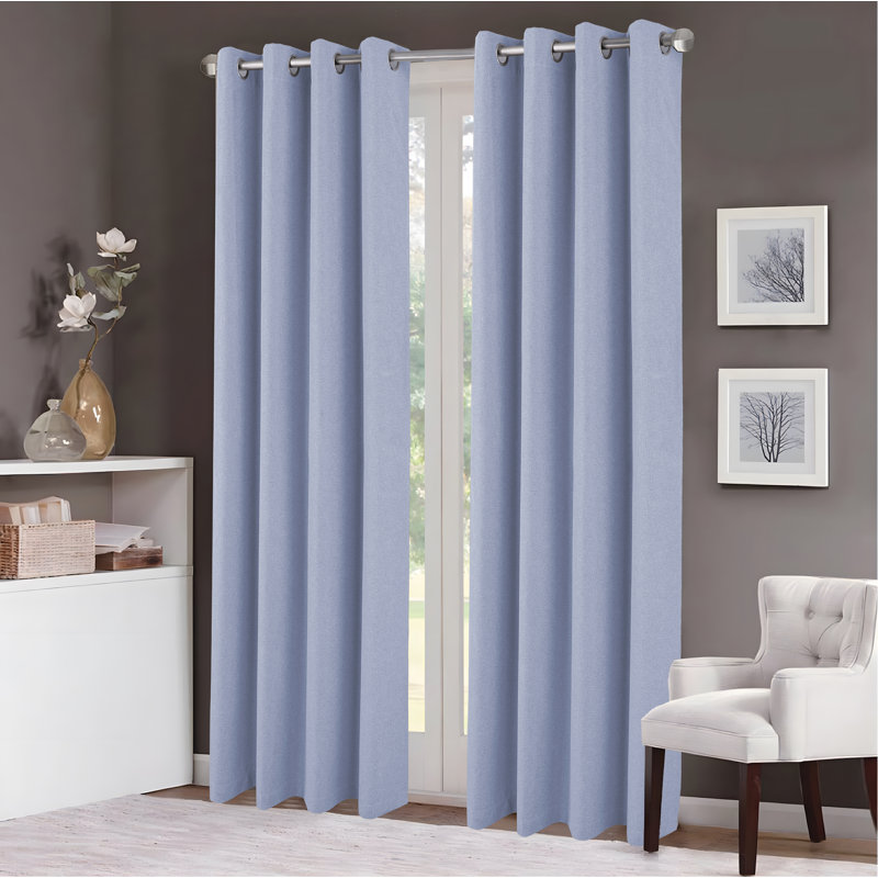 Rideau occultant Zaidee, Denim, 54" W x 90" L