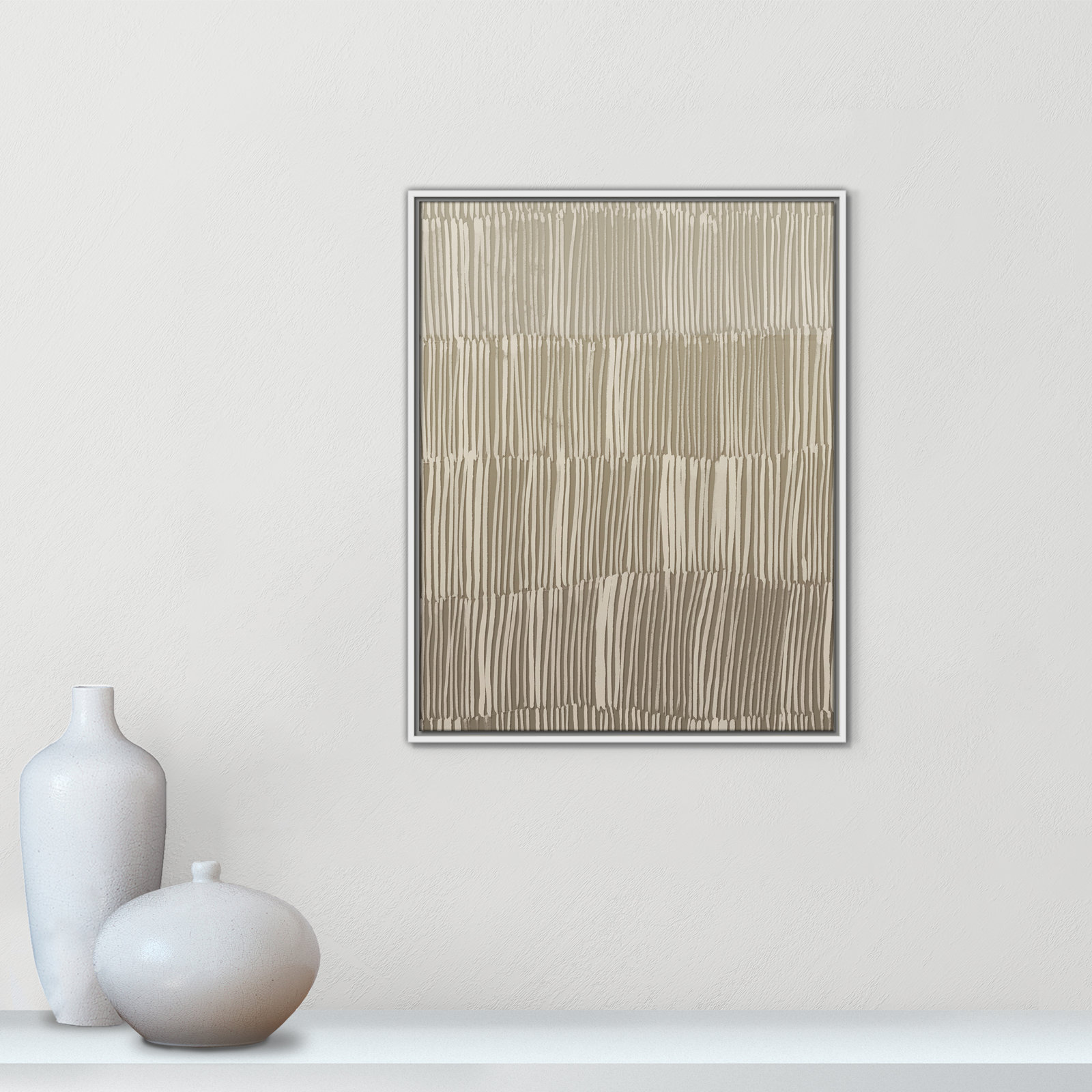 Linear Calm II Print by , 29.5" H x 23.5" W, White Floater