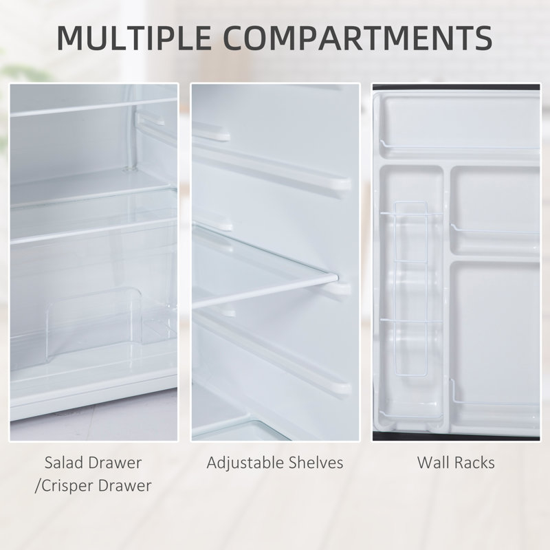 HomCom 20" Top Freezer Refrigerator