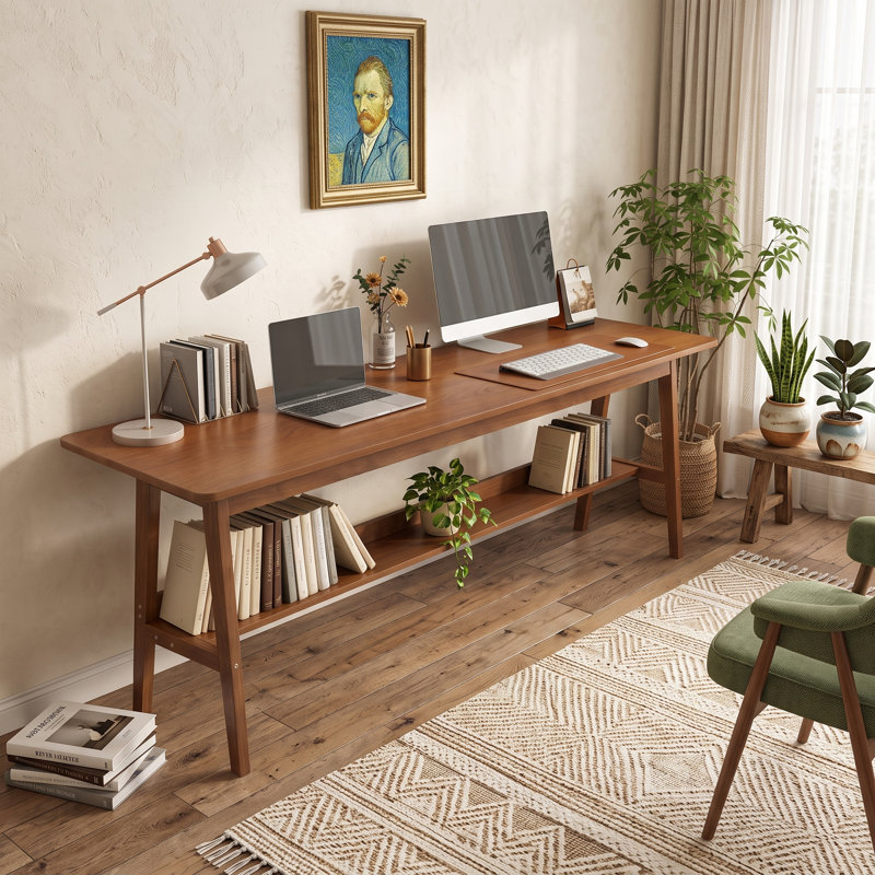Bureau d'ordinateur 63 po Mid-Century