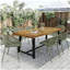 7 Pieces Outdoor Modern Dining Set with Stackable Chair, Green