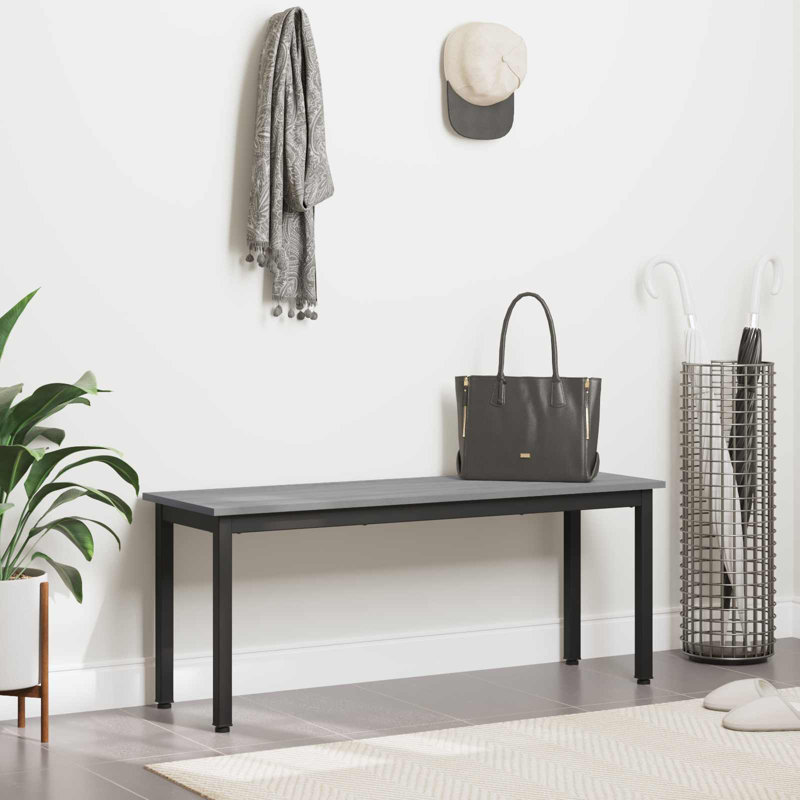 Bench, 45cm H x 110cm W x 35cm D, Grey Sonoma