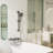 2-Function Button Bathtub Faucet Set With Handheld Sprayer-120998846