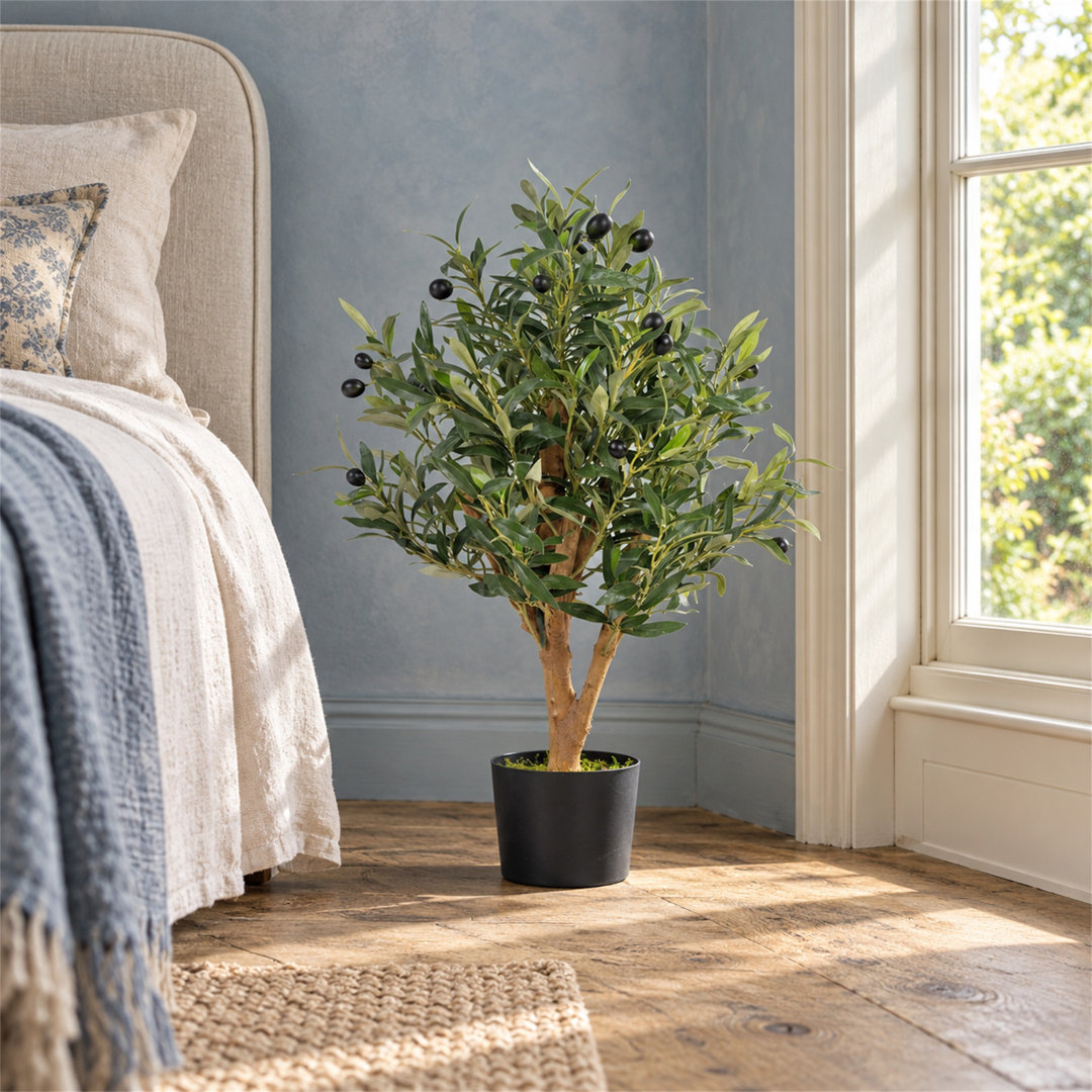 Leaf Design UK Realistic Artificial Olive Tree in Black Plastic Pot 65cm, AZ-OLIVE - Image 5