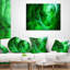 Texture de ciel orageux vert - coussin imprimé abstrait-29367315-29367312