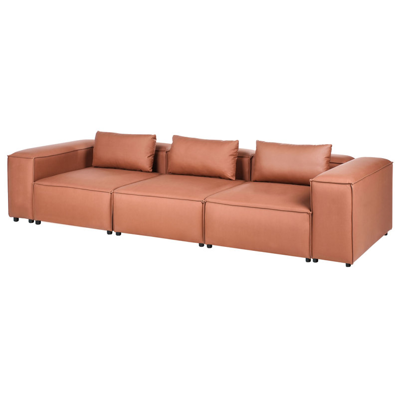 Deneva 3 Seater Faux Leather Sofa