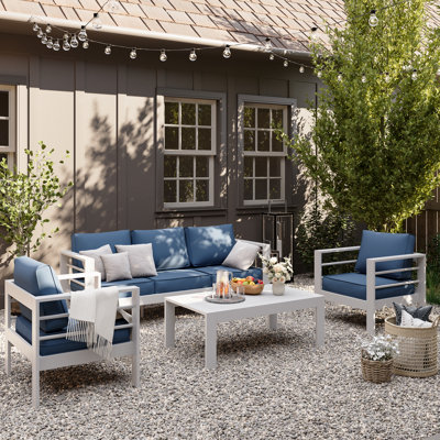 5 - Person Outdoor Seating Group With Cushions by Latitude Run
