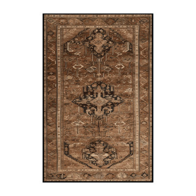 Machine Washable Turkish Brown Area Rug