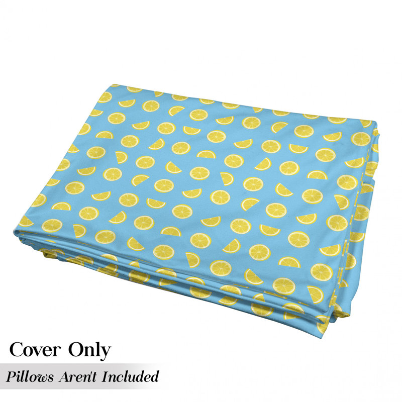 Housse de coussin d'extérieur Fresh Lemon Slices Fruit Happy Summer Sun Exotic Joy, H 2 po x l 36 po x P 88 po