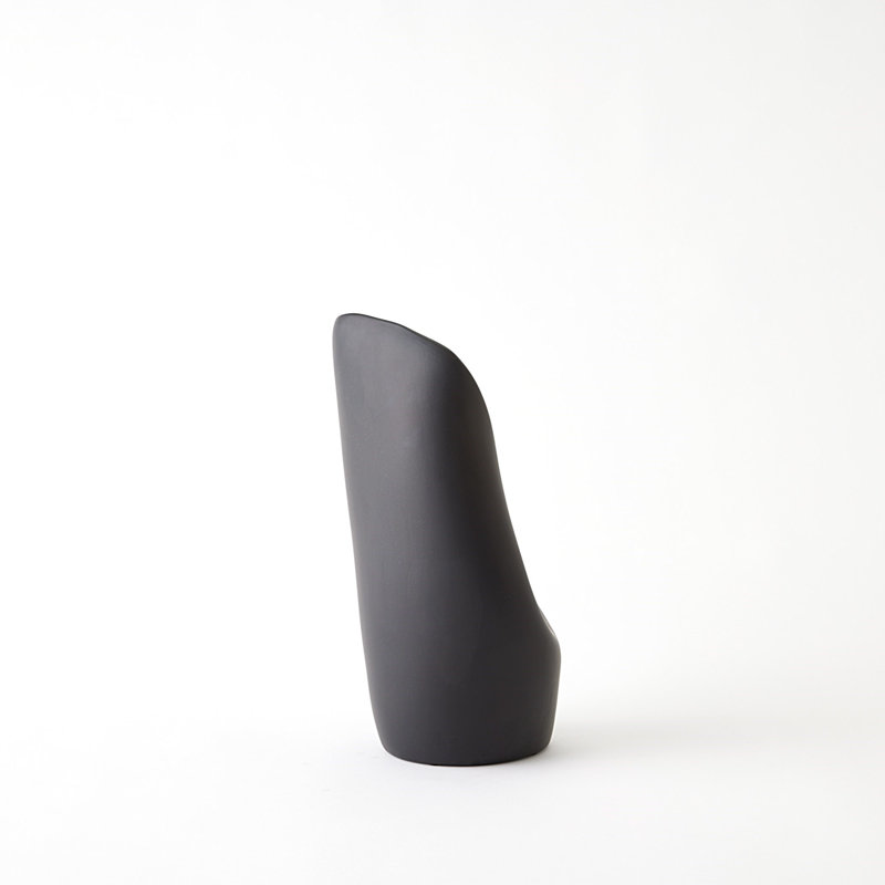 Avian Vase-Black/Gold-Sm, 15" H x 8" W x 6.5" D