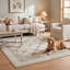 Tapis en sainfoin à motifs floraux orange, crème, gris et beige, antidérapant, à poils courts, pour intérieur et extérieur, adapté aux animaux domestiques, salon, chambre, salle à manger, entrée, couloir, bureau, lavable-2017535615