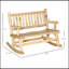 Chaise berçante en bois pour 2 personnes