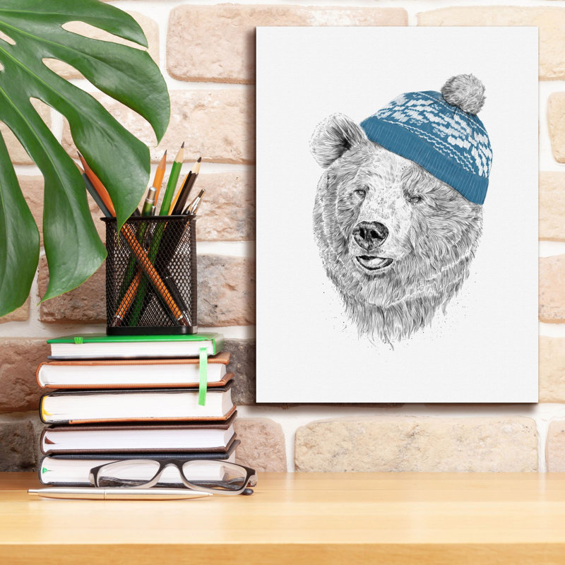 «Hello Winter» par Balazs Solti, art mural sur toile, H 16 po x l 12 po x P 0,75 po
