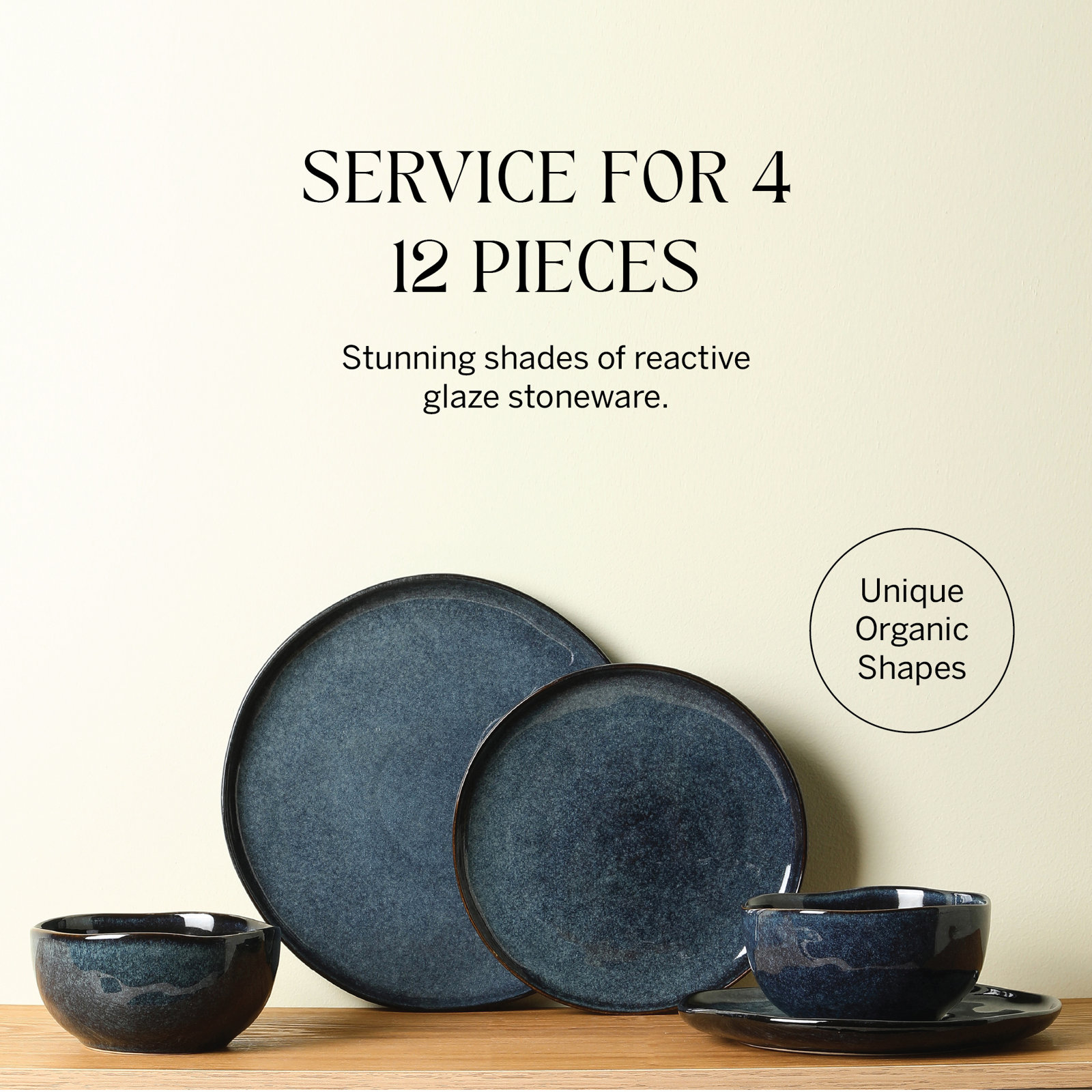 Mirella Dinnerware Set - Service for 4, Blue