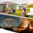 12x12 Pop-up Gazebo Starry Sky Screen Canopy Tent Screen House for Camping, Screen Room with Mosquito Netting, Hub Tent Instant Screened Canopy with Carrying Bag and Ground Stakes-114324379