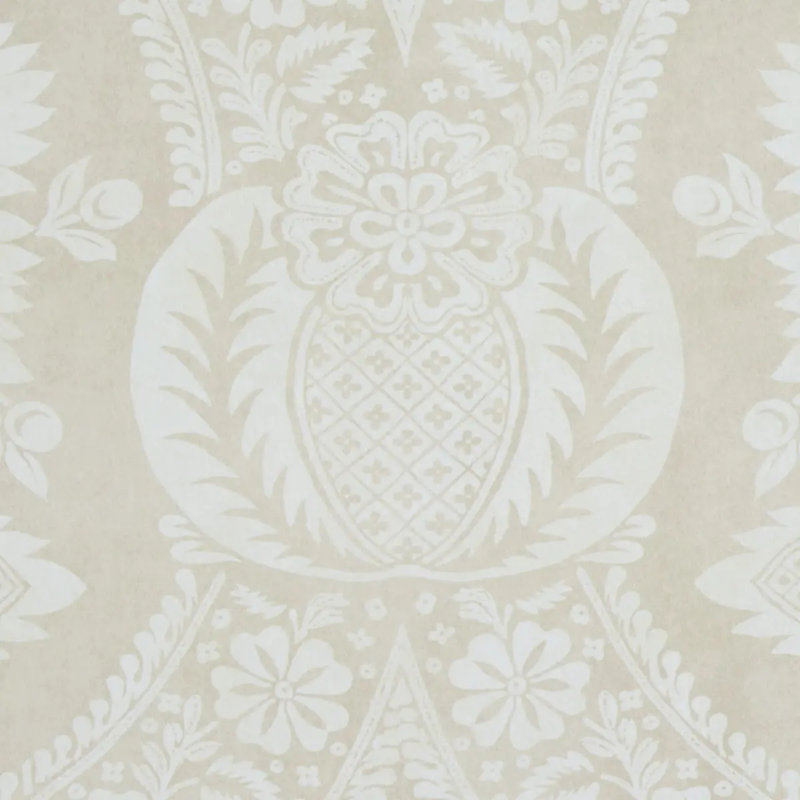 Villandry Damask Print Wallpaper, Neutral