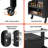 XL Outdoor Grill Cart With Cabinet, Extra-wide Stainless Steel Table Top, Large Spice Rack & Lockable Wheels