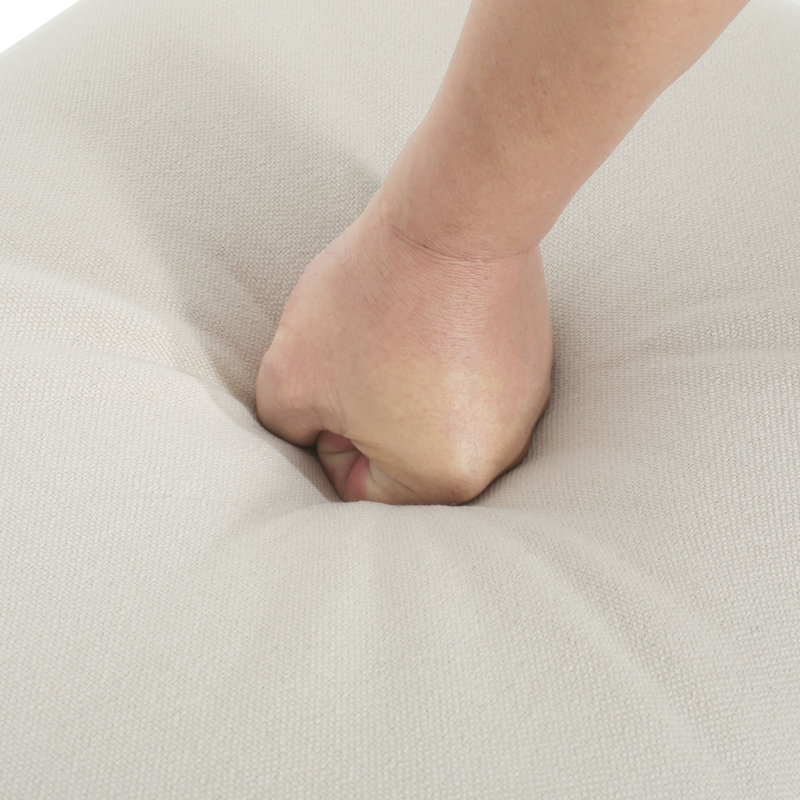 Upholstered Ottoman, Beige