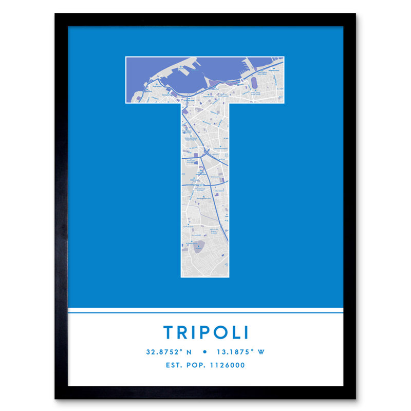 Tripoli Blue - Single Picture Frame Typography