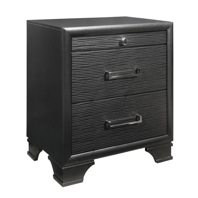 Adebayo 24'' W Plywood / Laminate Board Nightstand, Gray