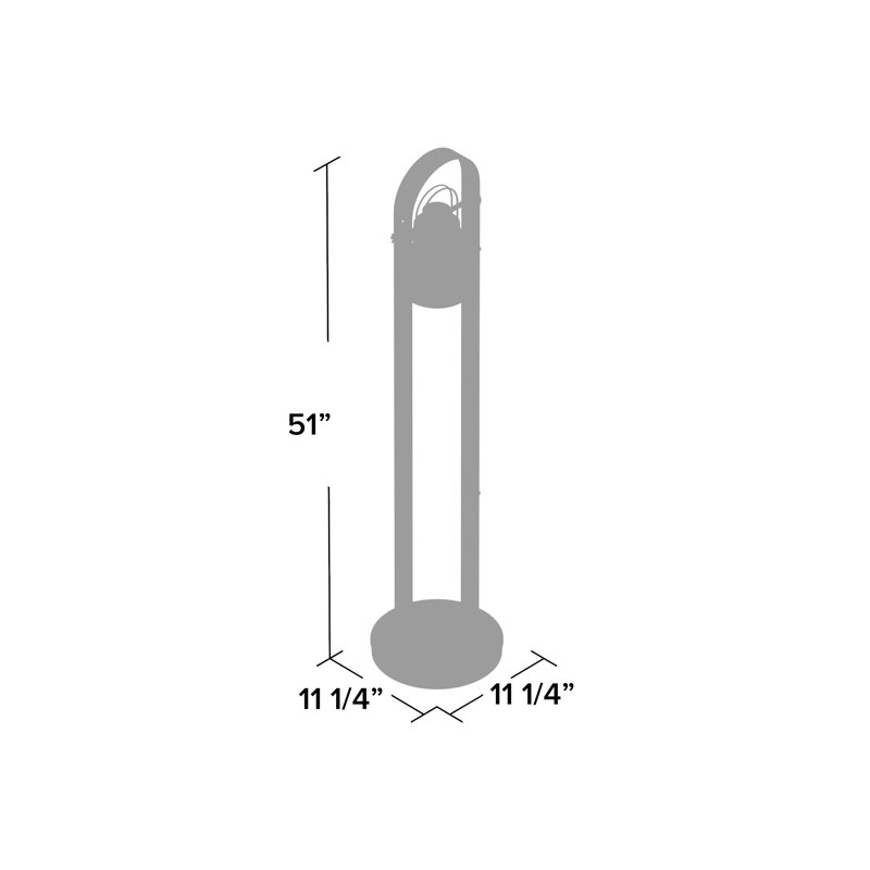 Erlenmeyer 51" Floor Lamp, Black