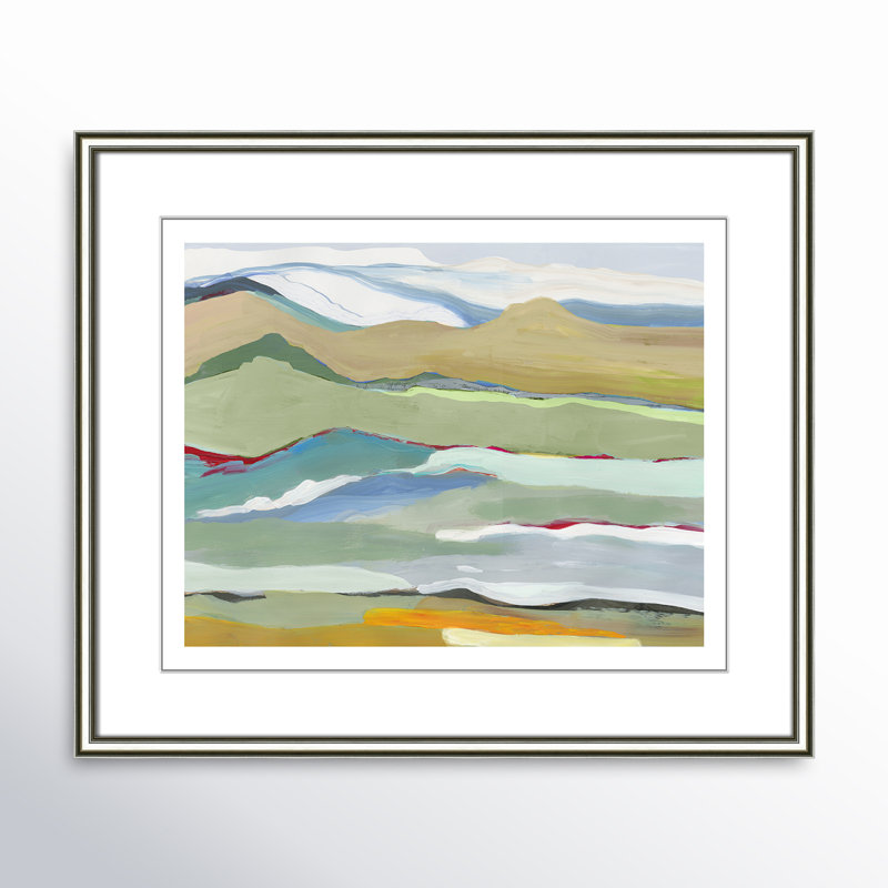 Dee Goodbye Summer on the Hills - Picture Frame Painting, Silver Framed, 26.75" H x 36.75" W x 0.88" D