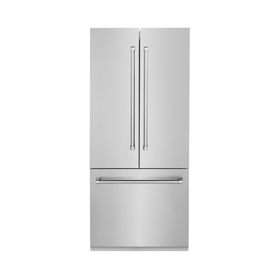 ZLINE 36" 19.6 cu. ft. Built-In 3-Door French Door Refrigerator with Internal Water and Ice Dispenser