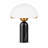 14.5" Natural Travertine Mushroom Table Lamp, Frosted Glass Dome Shade, Mid-Century Modern Bedside Light for Bedroom & Living Room-994141818