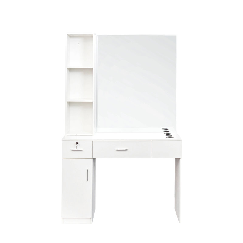 Salon Station Barber Coiffing Styling Station Barber, Blanc
