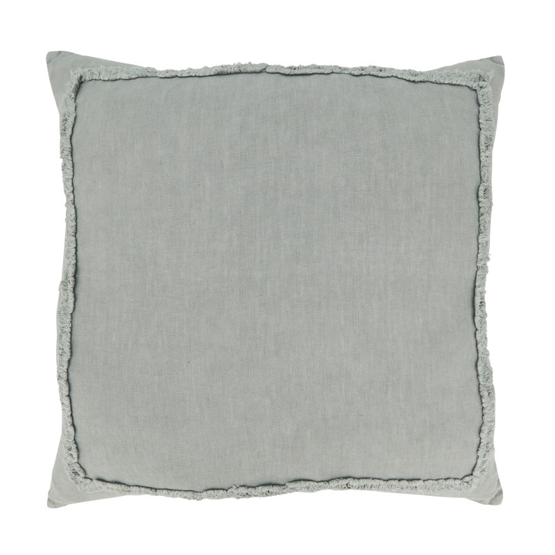 Joseph Square Cotton Pillow Cover & Insert, Bluish Gray