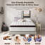 Matelas moyen en mousse viscoélastique gélifiée rafraîchissante avec charbon-459702095-454177622
