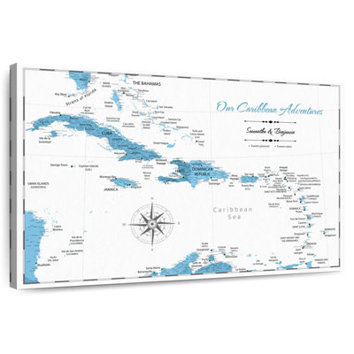 Carte caribéenne personnalisable Light Pin II