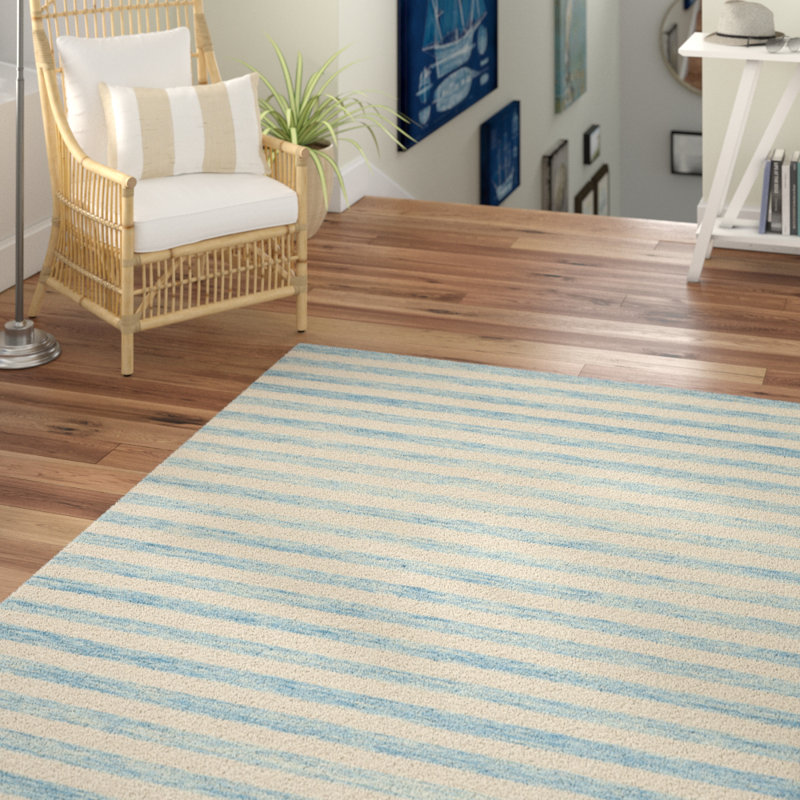 Dungan Striped Hand Woven Area Rug, Rectangle 152 x 244 cm