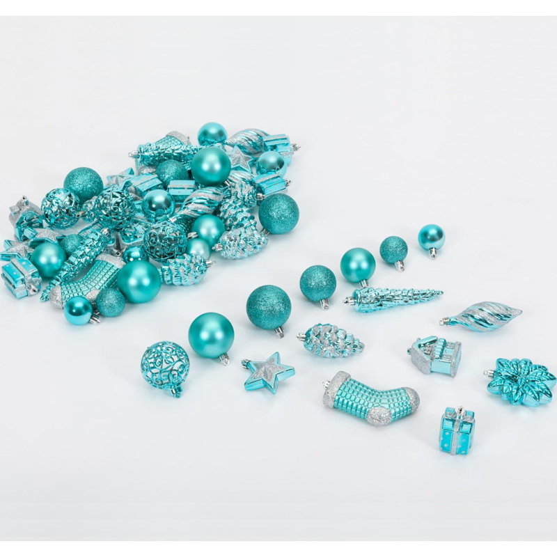 Ornements de boule de Noël transparents, boules de Noël blanches de 2,36 pouces avec arbre de Noël délicat à suspendre incassable 30 carats pour Noël de Noël