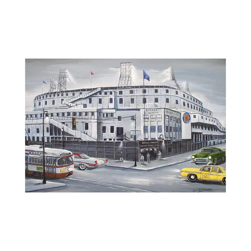 Briggs Stadium 1 Piece Painting on Canvas, 45.72cm H x 66.04cm W x 1.9cm D, Wrapped Canvas