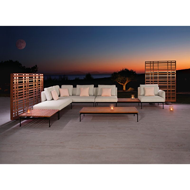 Woodland Screen - Natural Teak, 52" H x 90" W x 3" D