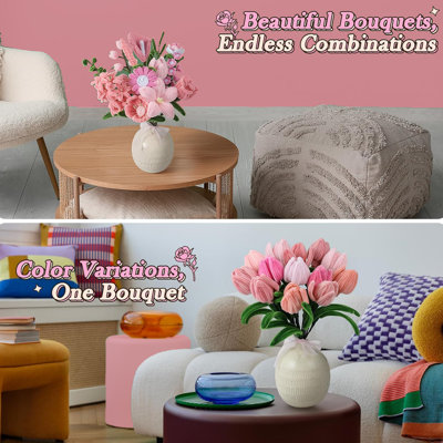 1000 pièces de nettoyeurs de tuyaux 20 couleurs assorties, tige de chenille de 12 pouces, ensemble de fabrication de fleurs avec fils floraux, ruban, ruban, bricolage et projets d'artisanat et décorations Limpia Pipas para Manualidades