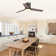 48" Figgs 3 - Blade LED Flush Mount Ceiling Fan with Remote Control and Light Kit Included